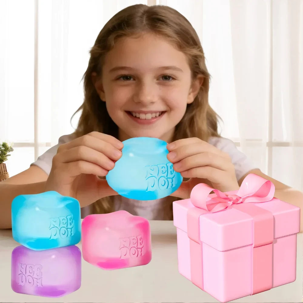 Trending Nee Doh Jellyfish & Cube Squish Toy, Soft Jelly Squeeze Stress Relief Fidget Toy, Sensory NeeDoh for Kids & Adults